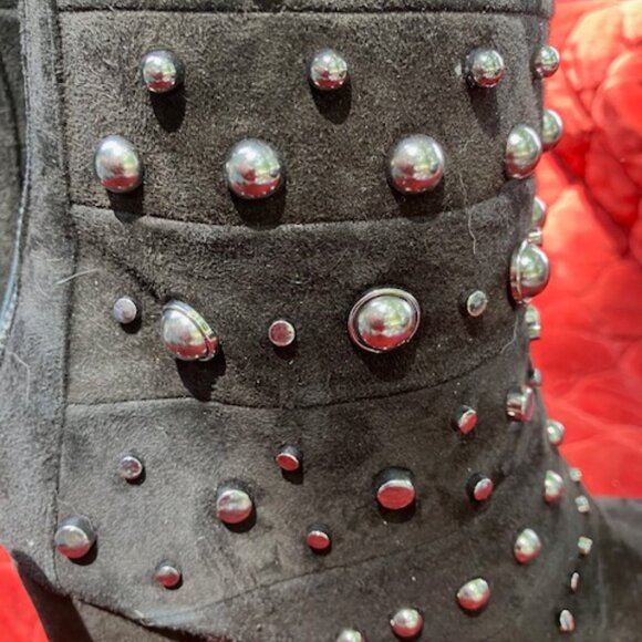 Pair of Badgley Mischka Black Suede Boots - Picture 4 of 9